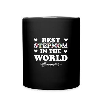 Stiefmama Familie Stiefmutter Geschenk - Tasse einfarbig - Schwarz - Vorne