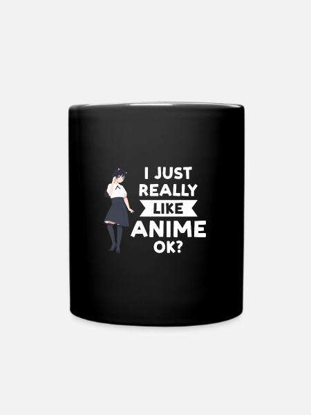 Anime merch Anime Anime Merchandise Geschenk - Tasse einfarbig - Schwarz