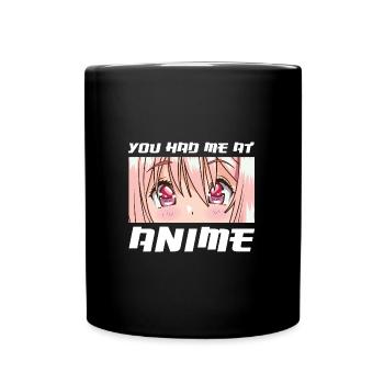 Anime merch Anime Anime Merchandise Geschenk - Tasse einfarbig - Schwarz - Vorne