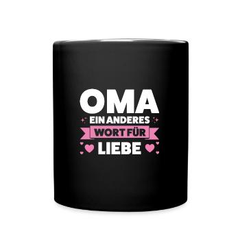 Oma Großmutter Omas Geschenk - Tasse einfarbig - Schwarz - Vorne
