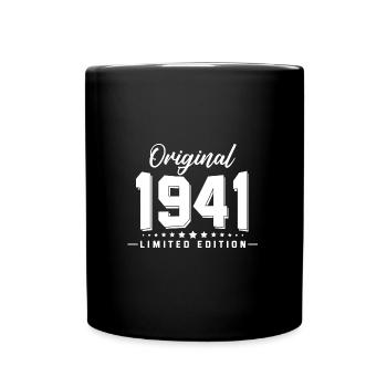 81 Anniversaire né en 1941 - Mug uni - noir - Devant