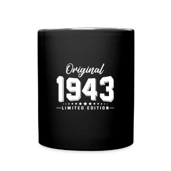79 Geburtstag Jahrgang 1943 - Tasse einfarbig - Schwarz - Vorne