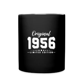 66 Geburtstag Vintage 1956 - Tasse einfarbig - Schwarz - Vorne