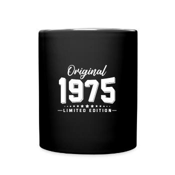 47 Geburtstag Jahrgang 1975 - Tasse einfarbig - Schwarz - Vorne