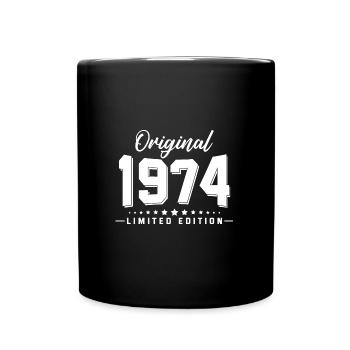 48 Geburtstag Vintage 1974 - Tasse einfarbig - Schwarz - Vorne