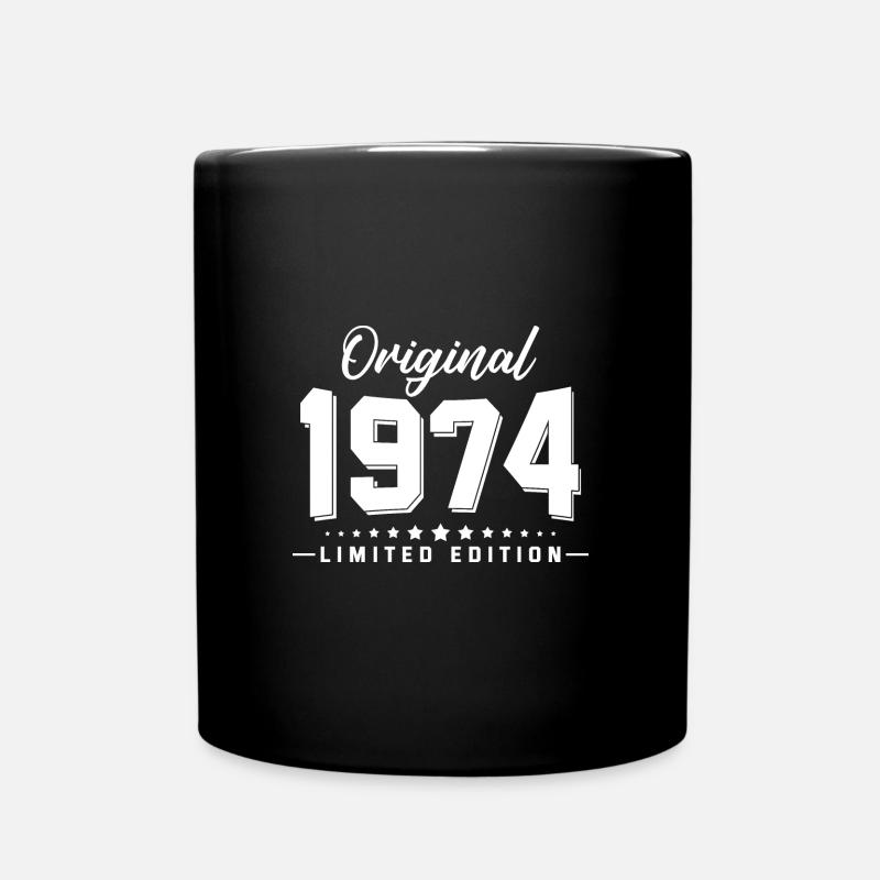 48 Geburtstag Vintage 1974 - Tasse einfarbig - Schwarz