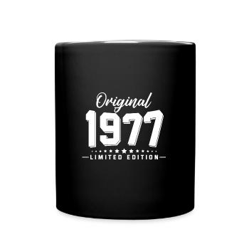 45 Geburtstag Jahrgang 1977 - Tasse einfarbig - Schwarz - Vorne