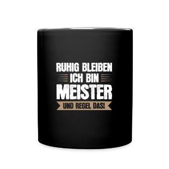 Meister Prüfung Meister Prüfung Geschenk - Tasse einfarbig - Schwarz - Vorne