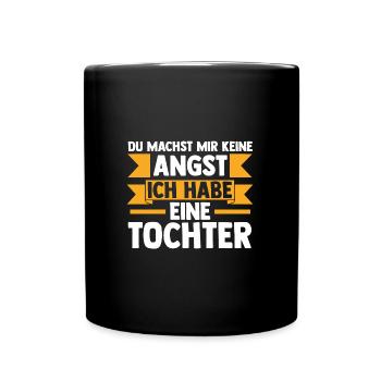 Papa Tochter Vater Geschenk - Tasse einfarbig - Schwarz - Vorne