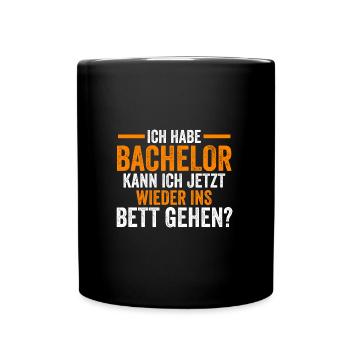 Bachelor Prüfung Bachelor Prüfung Geschenk - Tasse einfarbig - Schwarz - Vorne