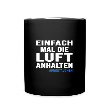 apnoetaucher apnoe tauchen oxygen - Tasse einfarbig - Schwarz - Vorne