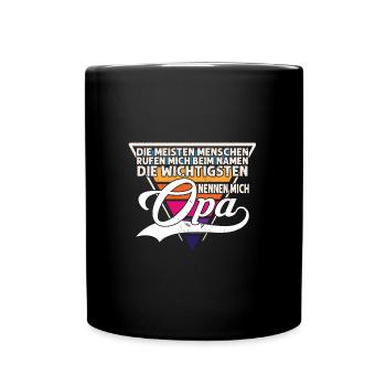 Grossvater opa Opas Geschenk - Tasse einfarbig - Schwarz - Vorne
