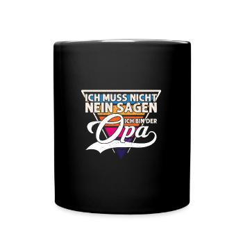 Grossmutter Oma Omas Geschenk - Tasse einfarbig - Schwarz - Vorne