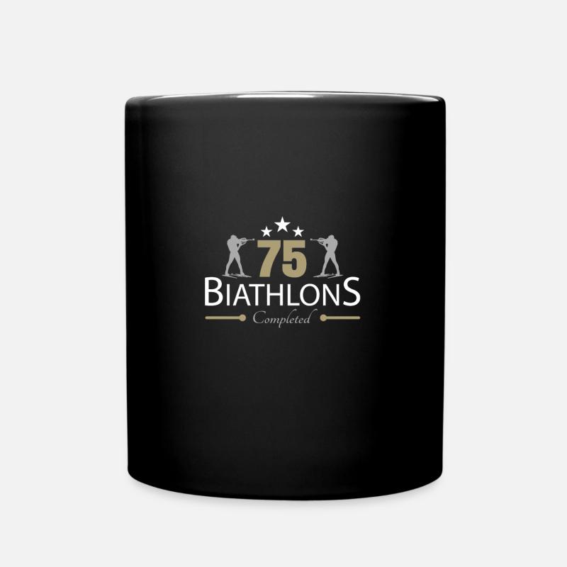 75. Biathlon - Tasse einfarbig - Schwarz