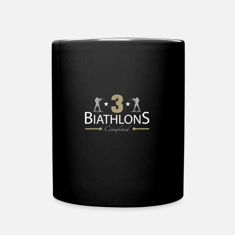 3. Biathlon - Tasse einfarbig - Schwarz