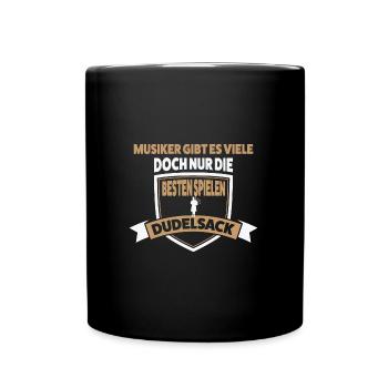Dudelsack Musiker Sackpfeife Geschenk - Tasse einfarbig - Schwarz - Vorne