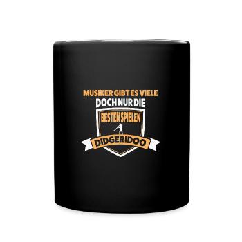 Didgeridoo Musiker Didgeridoos Geschenk - Tasse einfarbig - Schwarz - Vorne