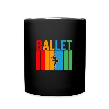 Ballett Retro-Design Ballett Geschenk - Tasse einfarbig - Schwarz - Vorne