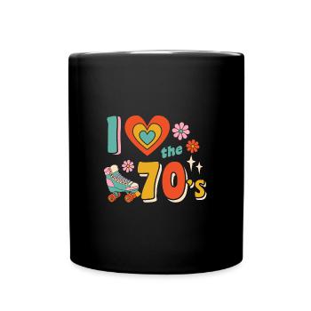 70s Theme Party 1970s Seventies Costume - Full Colour Mug - black - Front