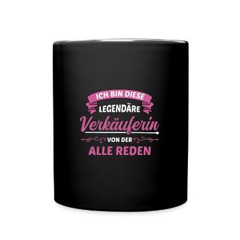 Einzelhandel Verkäuferin Kauffrau im Einzelhandel - Tasse einfarbig - Schwarz - Vorne