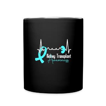 bewusstNierentransplantation Dankbarkeit: Spenderb - Tasse einfarbig - Schwarz - Vorne