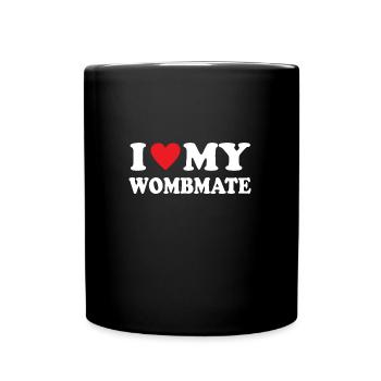 J’aime mon compagnon d’utérus - Mug uni - noir - Devant