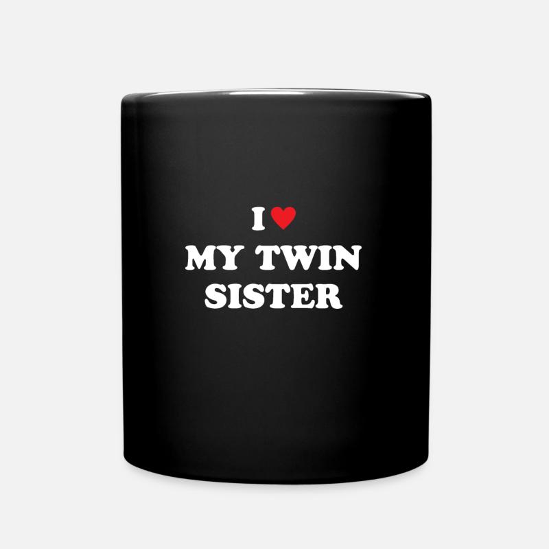 J’aime ma sœur jumelle - Mug uni - noir
