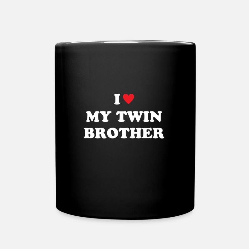 J’aime mon frère jumeau - Mug uni - noir