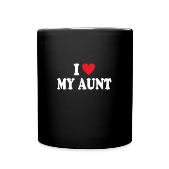 J’aime ma tante - Mug uni - noir - Devant