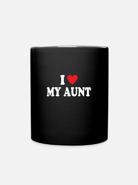 I Love My Aunt - Tasse einfarbig - Schwarz