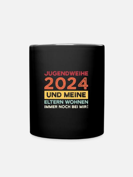 Jugendweihe 2024 Jugend Erwachsen Werden Geschenk - Tasse einfarbig - Schwarz