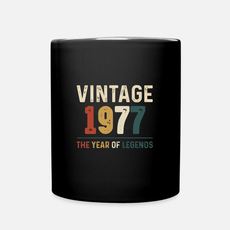 47 ans vintage 1974 47e anniversaire cadeaux - Mug uni - noir
