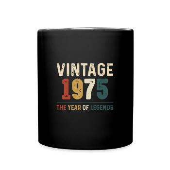 49 Jahre alter Jahrgang 1974 Geschenke zum 49. Geburtstag - Tasse einfarbig - Schwarz - Vorne
