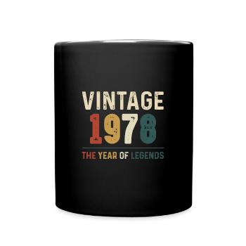 46 Jahre alter Jahrgang 1974 Geschenke zum 46. Geburtstag - Tasse einfarbig - Schwarz - Vorne