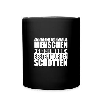 Schottland Schotte Schottisch Geschenk - Tasse einfarbig - Schwarz - Vorne