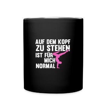 Handstand Turnerin Handstände Geschenk - Tasse einfarbig - Schwarz - Vorne