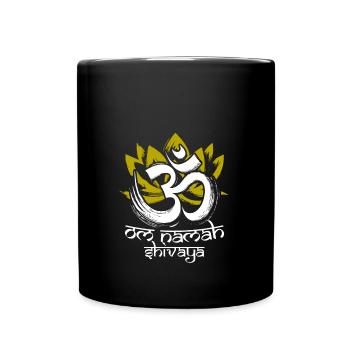 Om Logo Namah Shivaya Mantra Meditation Yog - Tasse einfarbig - Schwarz - Vorne