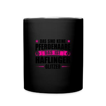 Pferdesport Pferd Pferde Geschenk - Tasse einfarbig - Schwarz - Vorne