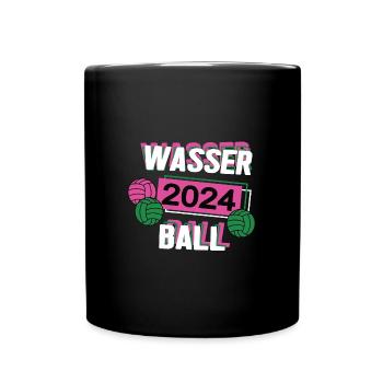 Wasserball 2024 Wasserballerin Wasserballspielerin - Tasse einfarbig - Schwarz - Vorne