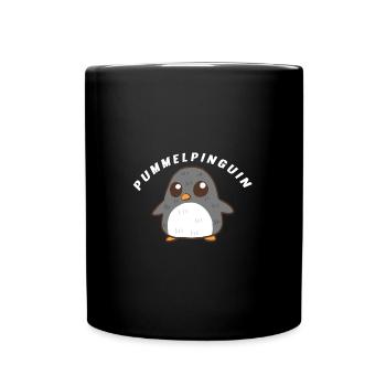 Penguin Chubby Chubby Penguin with Overweight - Full Colour Mug - black - Front