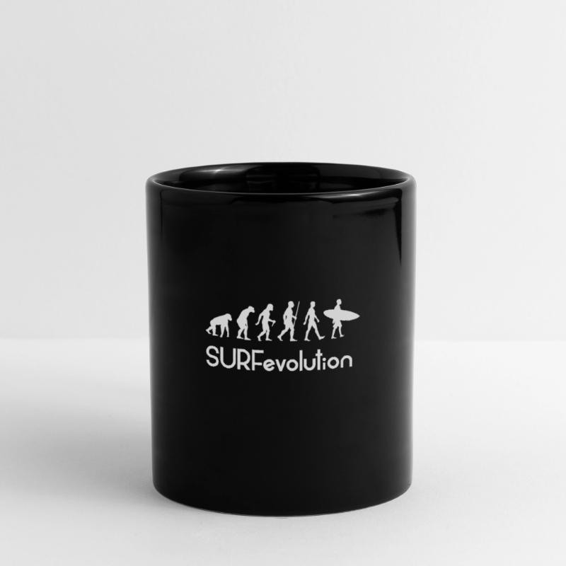 Surf evolution silhouette surfing surfer Full Colour Mug
