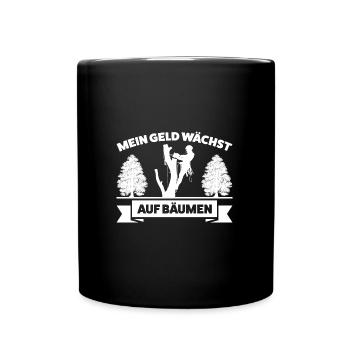 Baumkletterer Arborist Forstwirt Geschenk - Tasse einfarbig - Schwarz - Vorne