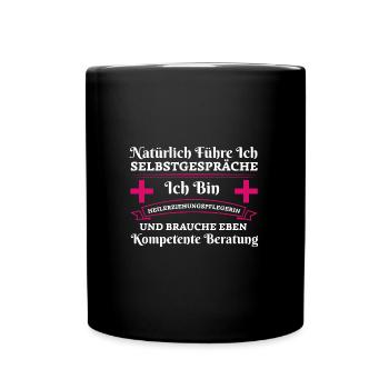 Heilerziehungspflegerin Beruf Heilerziehungspflege - Tasse einfarbig - Schwarz - Vorne