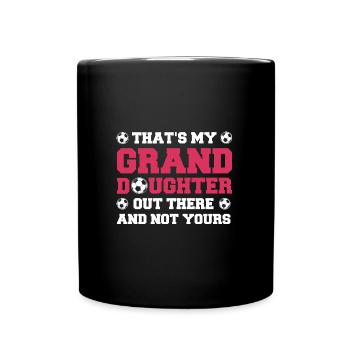 Fußball Oma Enkelin Fußball Oma Sport Geschenk - Tasse einfarbig - Schwarz - Vorne
