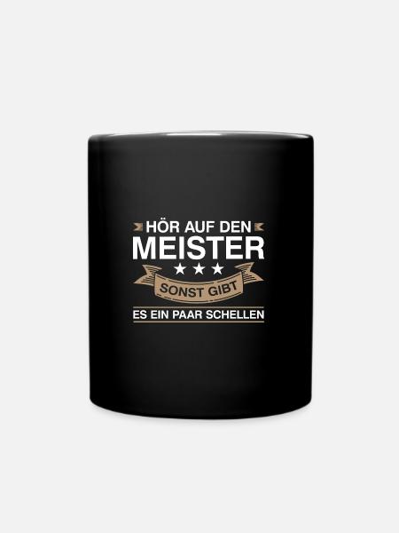 Meister Prüfung Meister Prüfung Geschenk - Tasse einfarbig - Schwarz