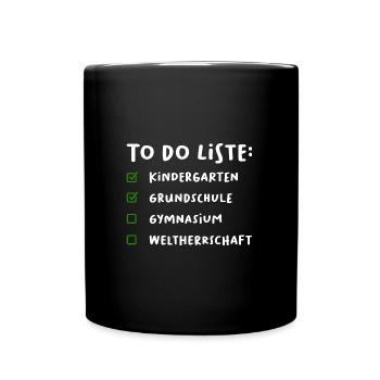 Grundschule Abschluss Grundschulabschluss Geschenk - Tasse einfarbig - Schwarz - Vorne
