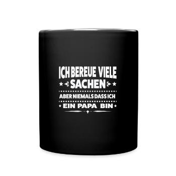 Papa Familie Papas Geschenk - Tasse einfarbig - Schwarz - Vorne