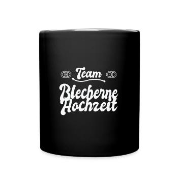 8. Hochzeitstag Ehe 8 Jahre Ehe Geschenk - Tasse einfarbig - Schwarz - Vorne
