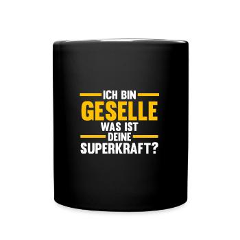 Geselle Handwerk Gesellenbrief Geschenk - Tasse einfarbig - Schwarz - Vorne