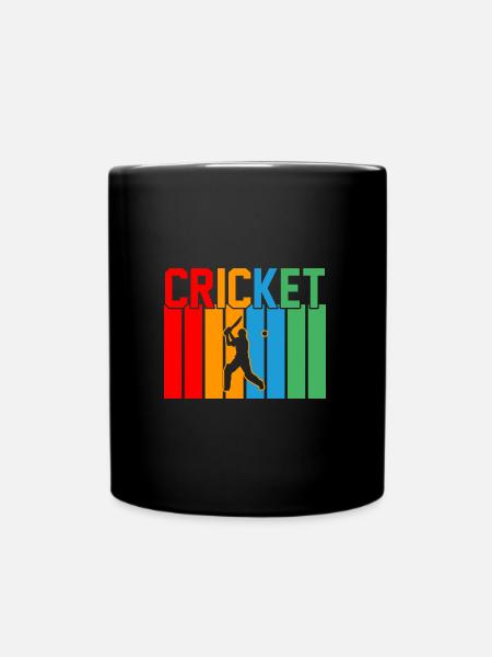 Kricket Retro-Design Kricket Geschenk - Tasse einfarbig - Schwarz